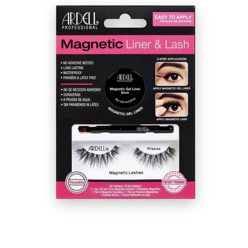 MAGNETIC LINER & LASH WISPIES pestañas + gel liner 3 u