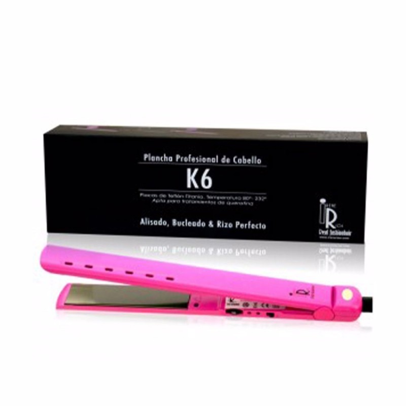 K6 plancha profesional de cabello rosa 1 u