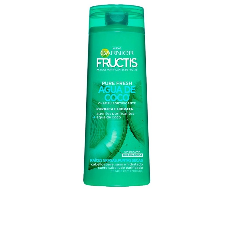 FRUCTIS PURE FRESH agua coco fortificante champú 300 ml