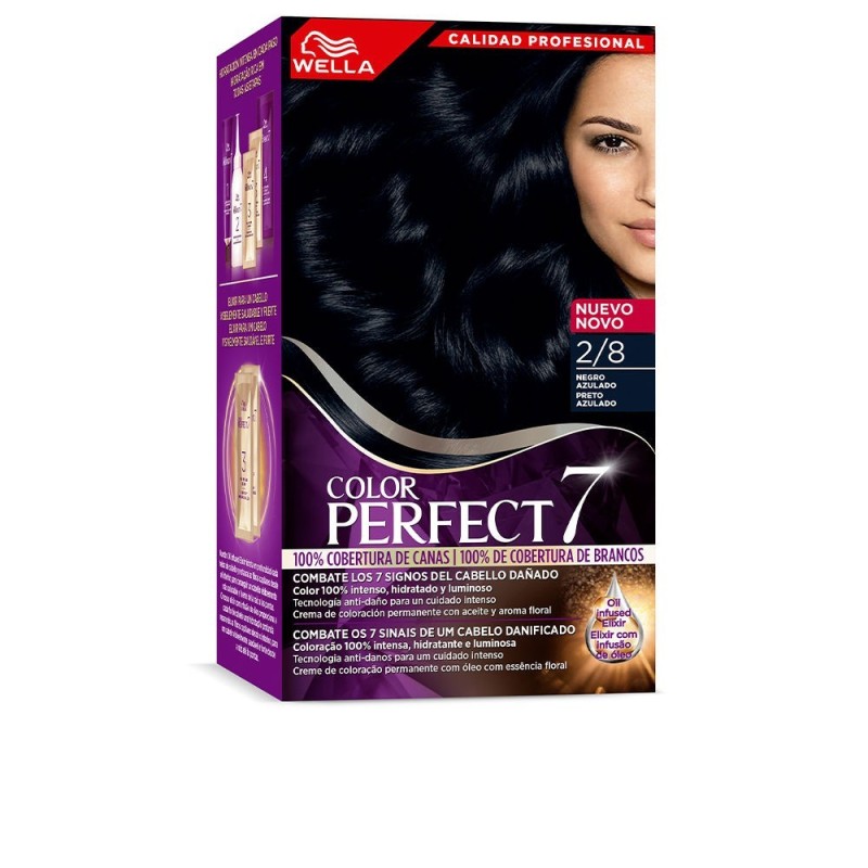 WELLA COLOR PERFECT 7 100 cobertura de canas 2 8 negro azulado