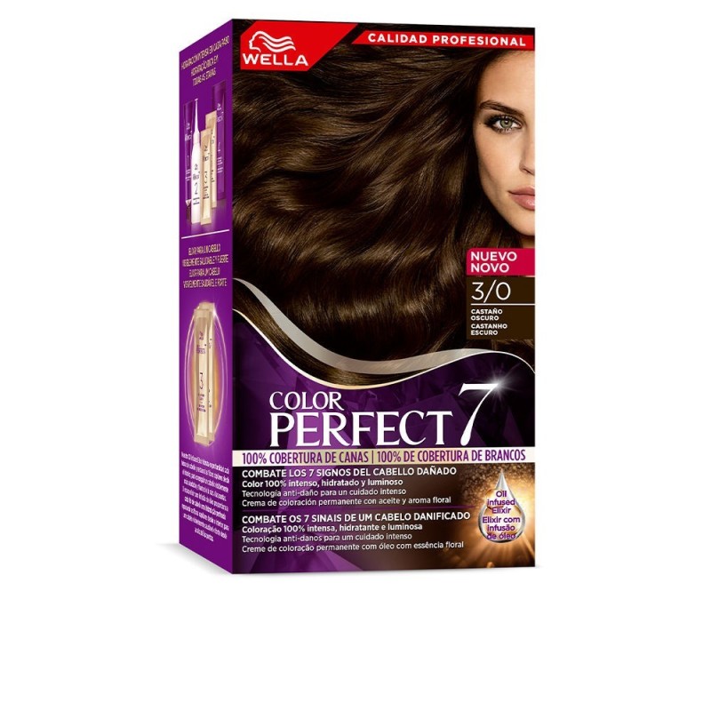 WELLA COLOR PERFECT 7 100 cobertura de canas 3 0 marron oscuro