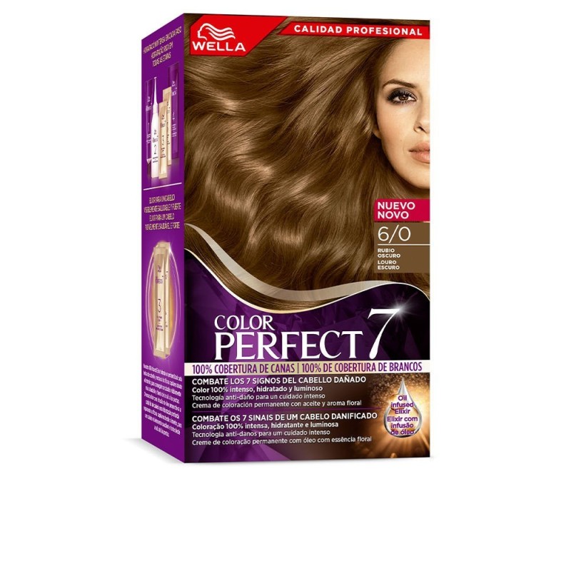 WELLA COLOR PERFECT 7 100 cobertura de canas 6 0 rubio oscuro 6 u