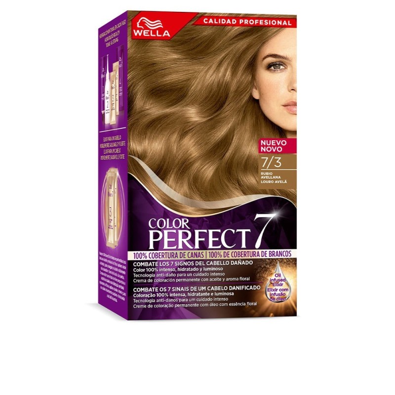 WELLA COLOR PERFECT 7 100 cobertura de canas 7 3 rubio avellana 6 u