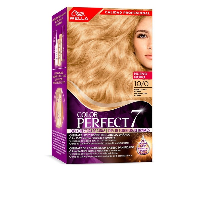 WELLA COLOR PERFECT 7 100 cobertura de canas 10 0 rubio ultra claro 6 u