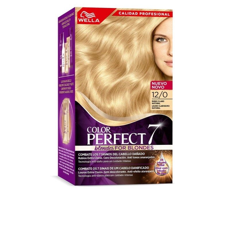 WELLA COLOR PERFECT 7 100 cobertura de canas 12 0 rubio claro natural 6 u