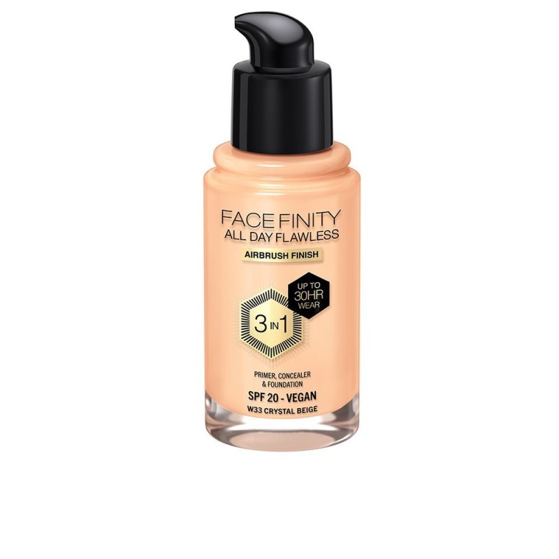 FACEFINITY ALL DAY FLAWLESS 3 IN 1 foundation W33 crystal beige 30 ml