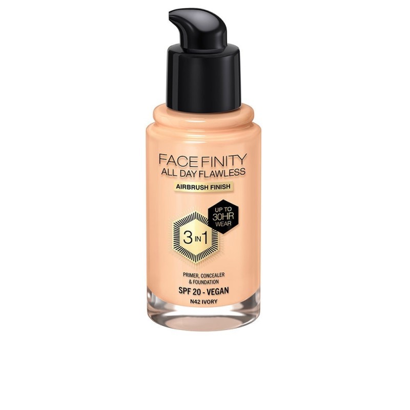 FACEFINITY ALL DAY FLAWLESS 3 IN 1 base de maquillaje N42 ivory 30 ml