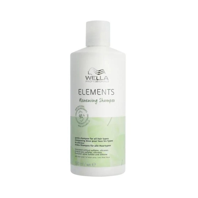 ELEMENTS Champú Renovador Suave Sin Sulfatos Todo tipo de Cabellos 500 ml