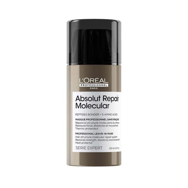 ABSOLUT REPAIR MOLECULAR mascarilla profesional reparadora sin aclarado para cabello dañado 100 ml