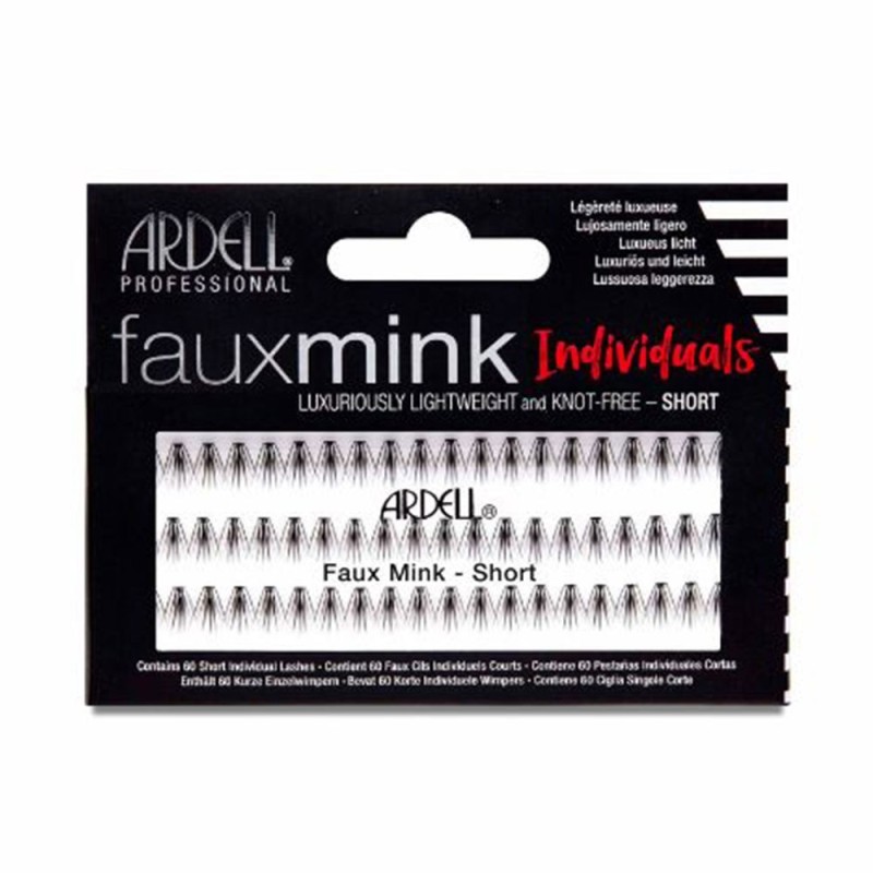 FAUX MINK pestanas individuales negras short 1 u