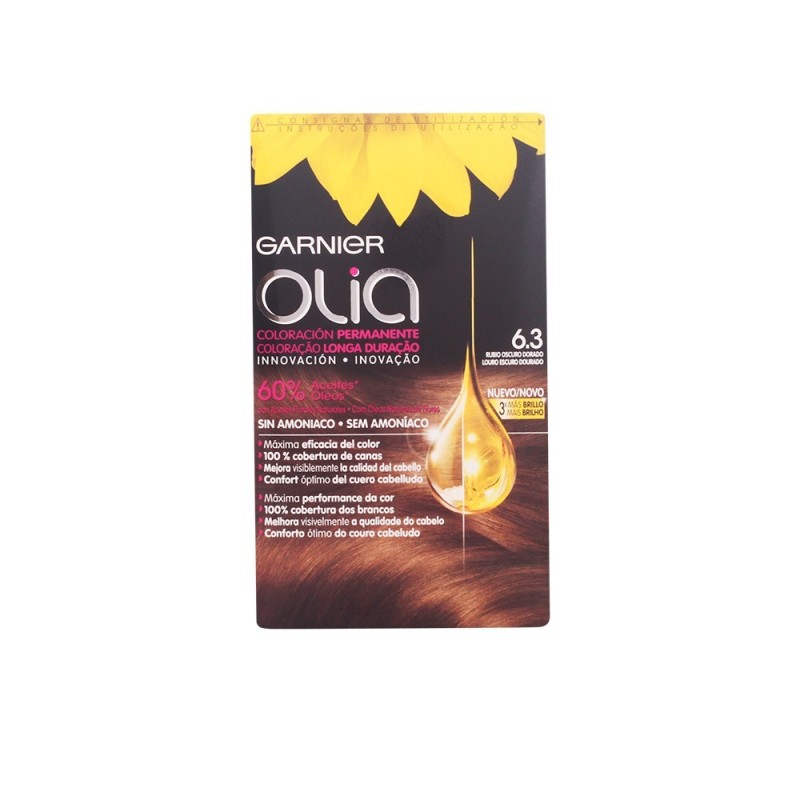 OLIA Coloracion Permanente 63 Rubio Oscuro Dorado lote