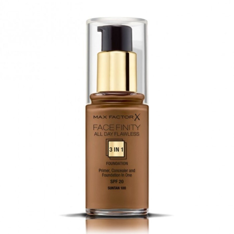 FACEFINITY ALL DAY FLAWLESS 3 IN 1 foundation 100 suntan 30 ml