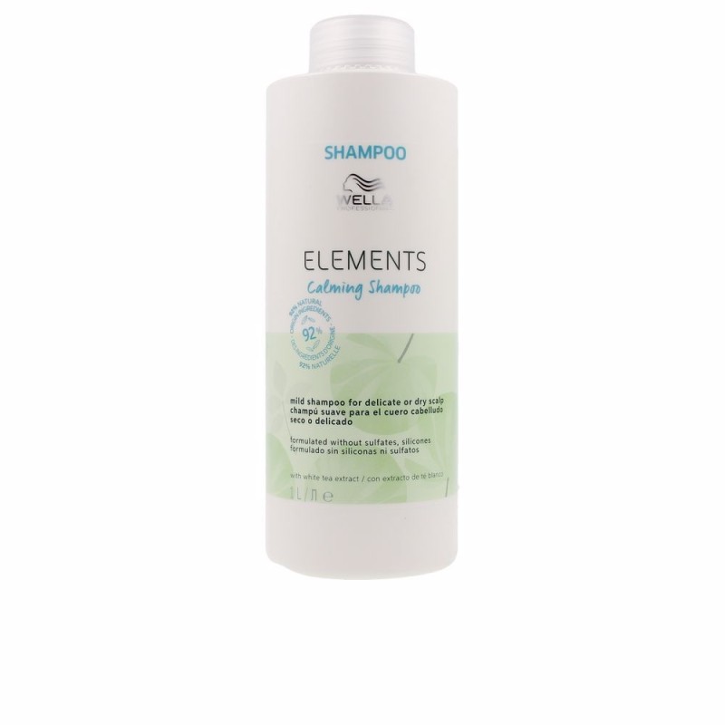 ELEMENTS Champú natural Calmante para cuero cabelludo seco o delicado 1000 ml