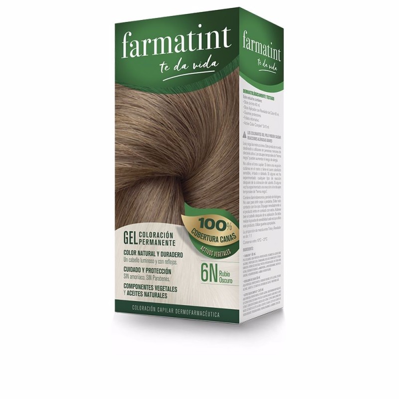 FARMATINT GEL coloracion permanente 6n rubio oscuro 5 u