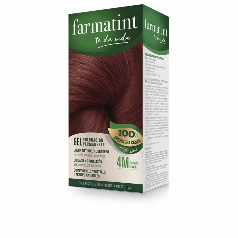 FARMATINT GEL coloracion permanente 4m castano caoba 5 u