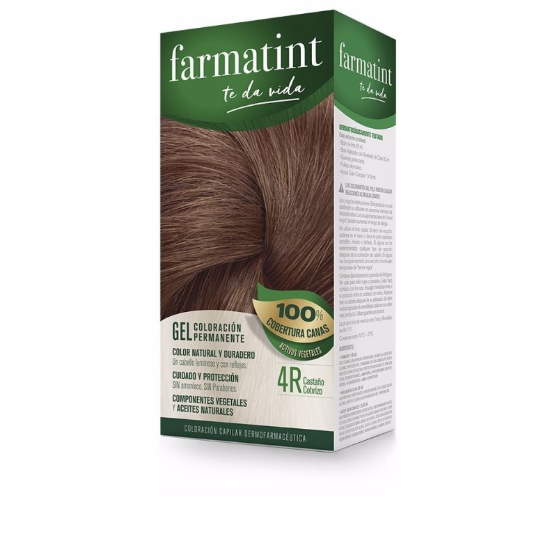 FARMATINT GEL coloracion permanente 4r castano cobrizo 5 u