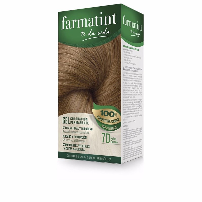 FARMATINT GEL coloracion permanente 7d rubio dorado 5 u