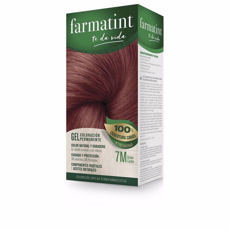 FARMATINT GEL coloracion permanente 7m rubio caoba 5 u