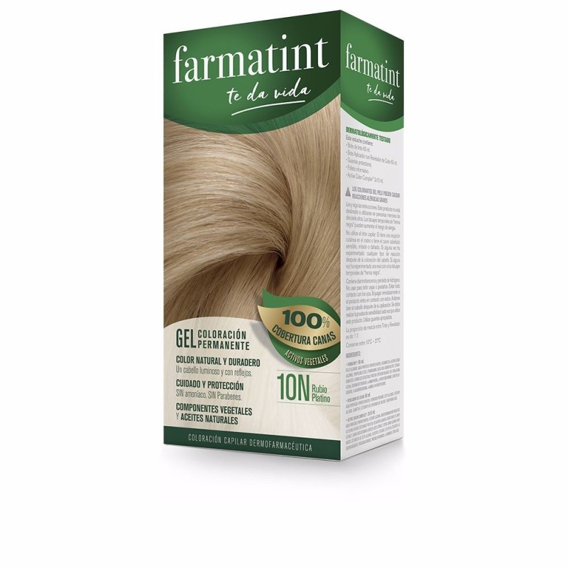 FARMATINT GEL coloracion permanente 10n rubio platino 5 u