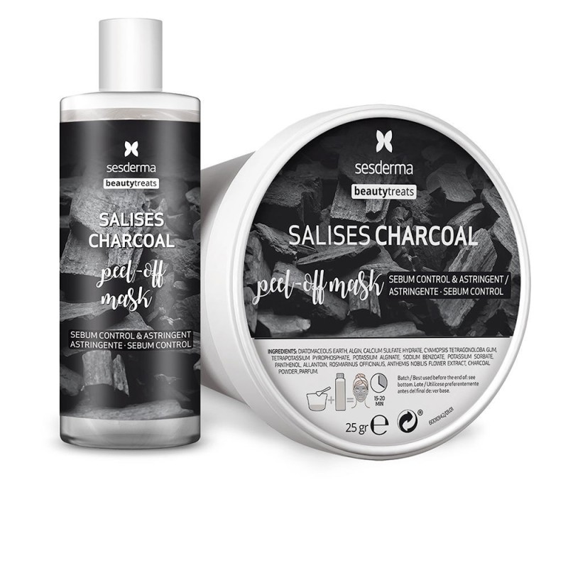 TRATAMIENTOS DE BELLEZA SALISES CARBÓN mascarilla peel off 25 gr + 75 ml