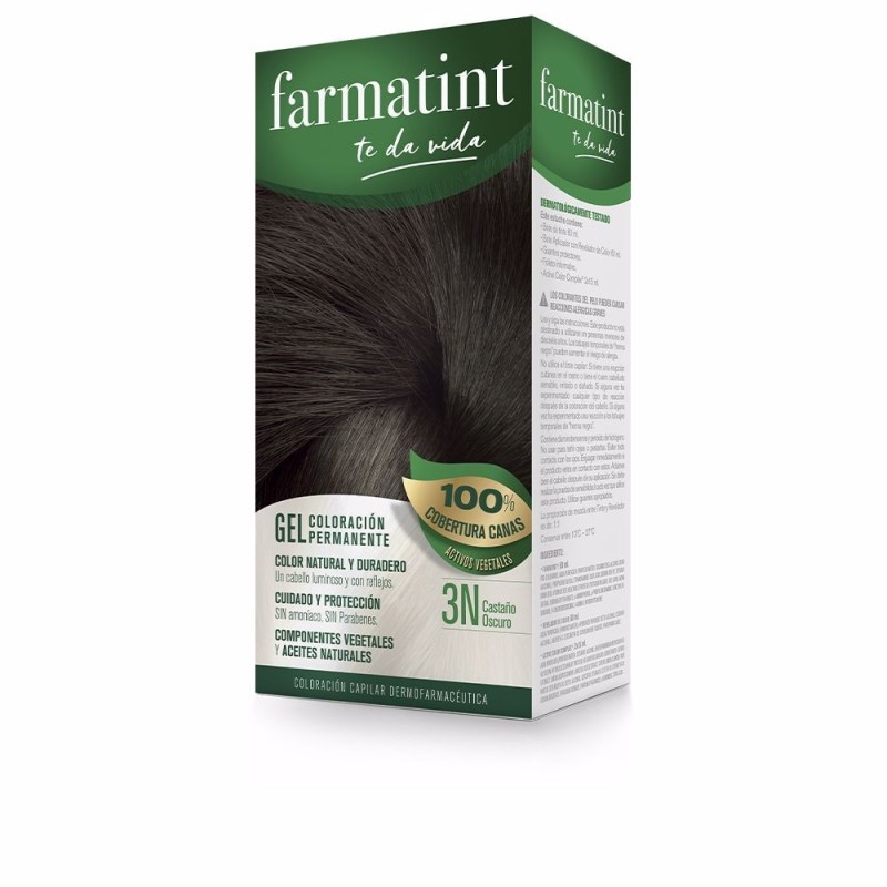 FARMATINT GEL coloracion permanente 3n castano oscuro 5 u