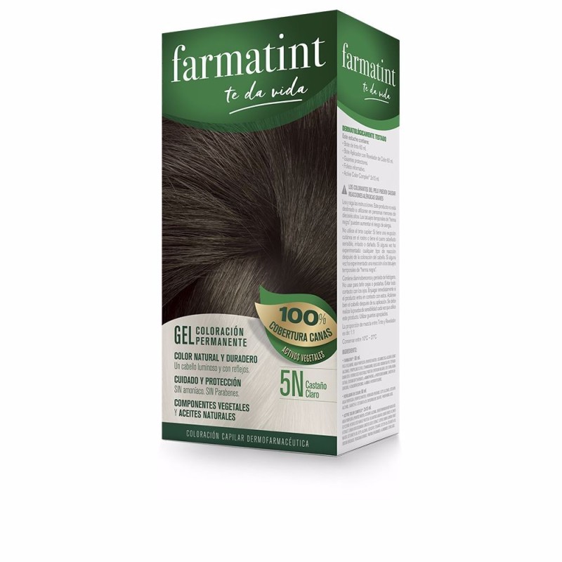 FARMATINT GEL coloracion permanente 5n castano claro 5 u