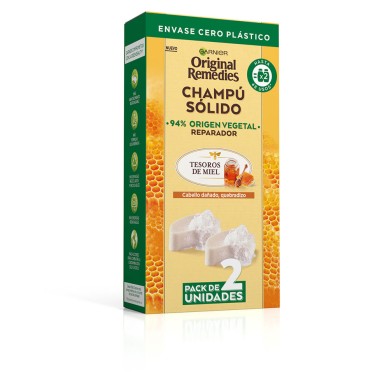 ORIGINAL REMEDIES champú sólido tesoros de miel 2 x 60 gr