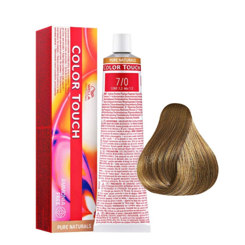 Wella COLOR TOUCH PURE NATURALS ammonia free 7/0 rubio intenso medio 60 ml