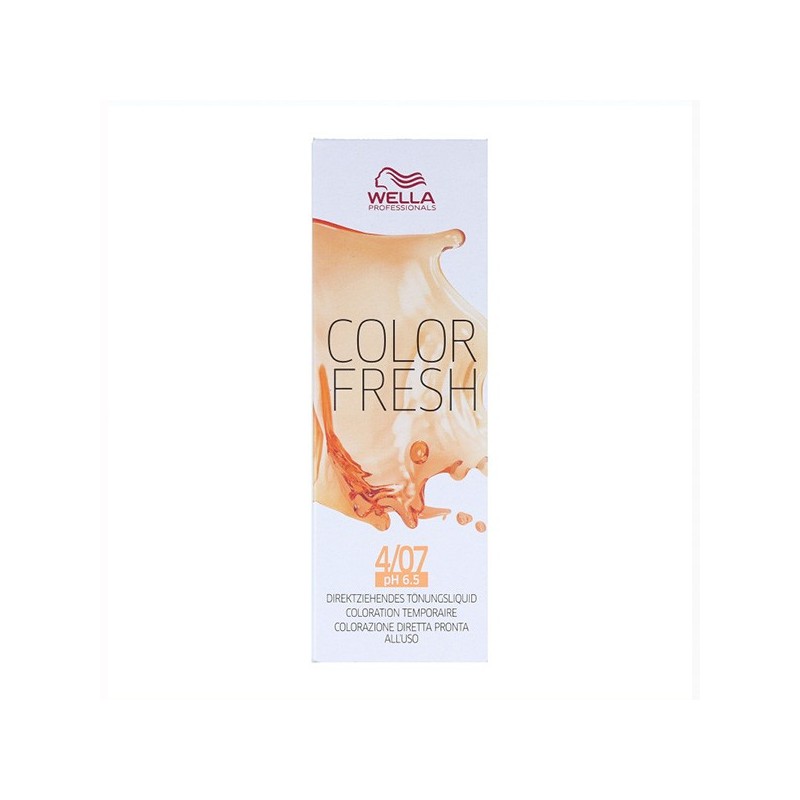 Wella Tinte Color Fresh 4/07 Castaño Medio Natural Marrón 75 ml