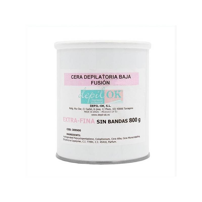 Depil-ok Lata Cera Extra Fina (sin Bandas) 800 G