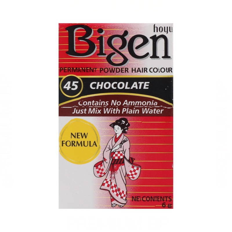 Bigen Tinte en Polvo 45 Chocolate 6 Gr