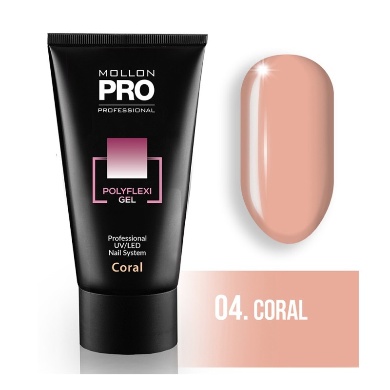 Mollon Pro Polyflexi Gel color Coral 04 60ml