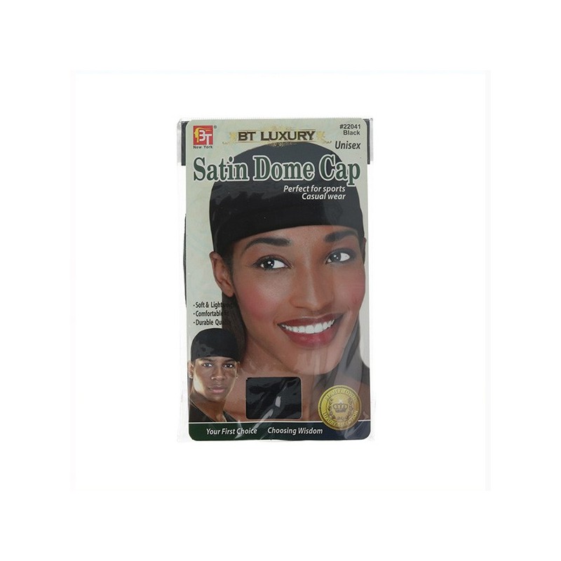 Beauty Town Luxury Satin Dome Gorro Unisex Negro