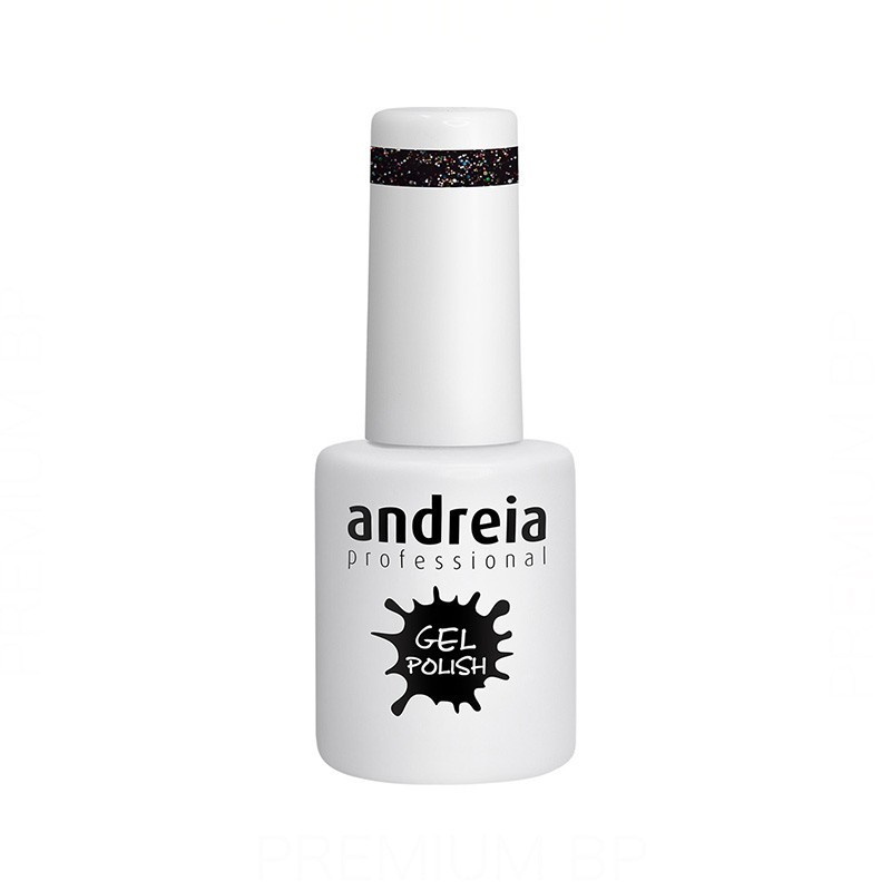 Andreia Professional Gel Polish Color 244 Negro Con Glitter Multicolor 10,5 ml