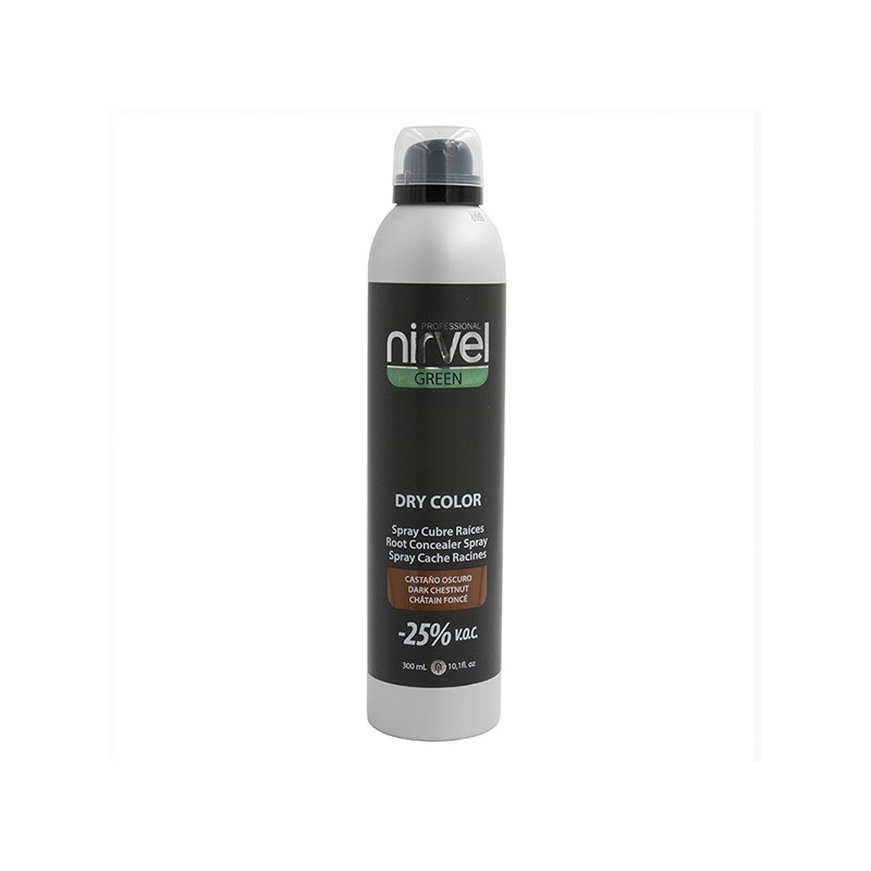 Nirvel Green Dry Color Spray Castaño Oscuro 300ml