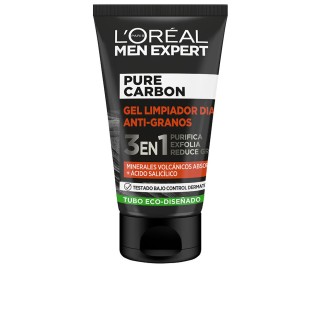 MEN EXPERT pure charcoal gel limpiador antigranos 3 en 1 100 ml