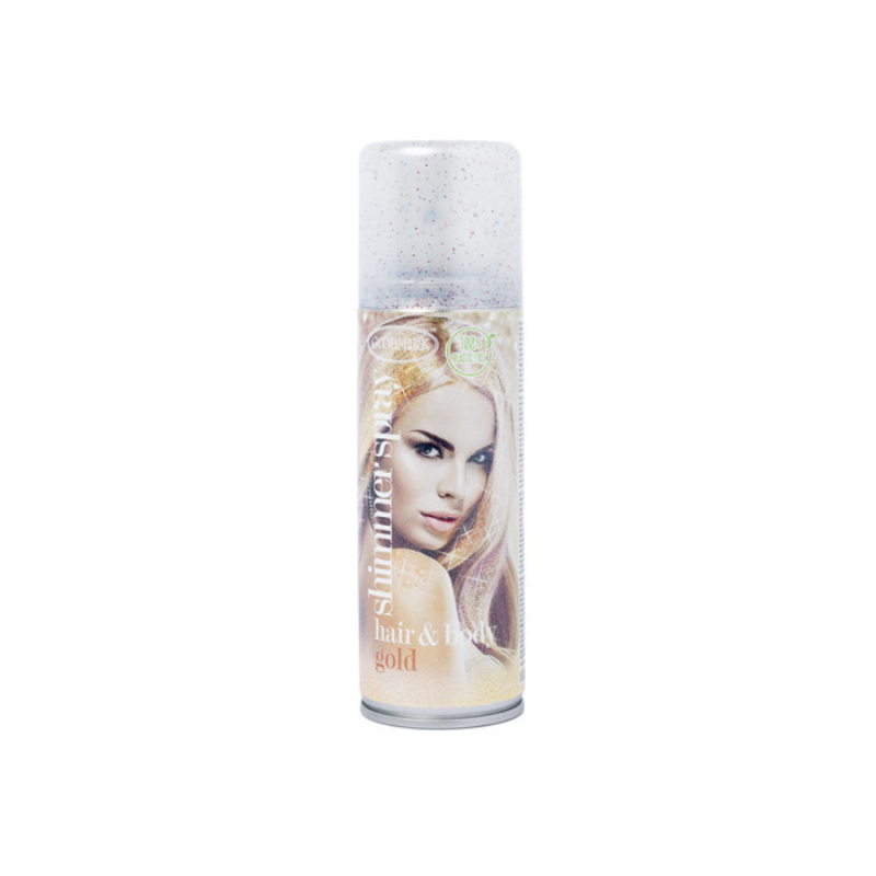 Spray temporal de color oro para cabello 125 ml