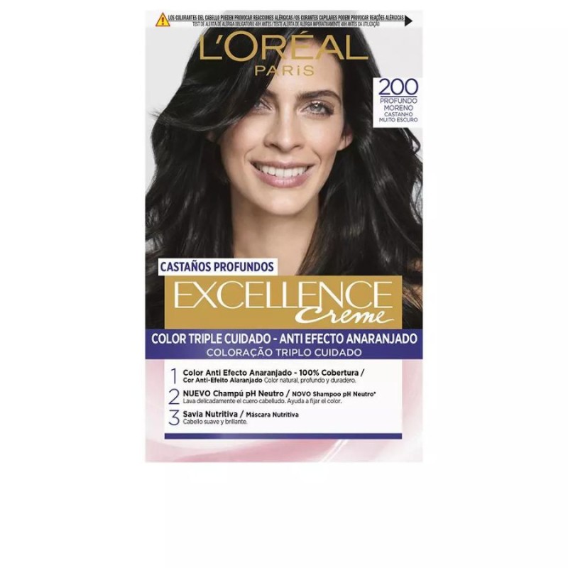 L'Oreal Tinte EXCELLENCE BRUNETTE 200 true darkest brown 192 ml