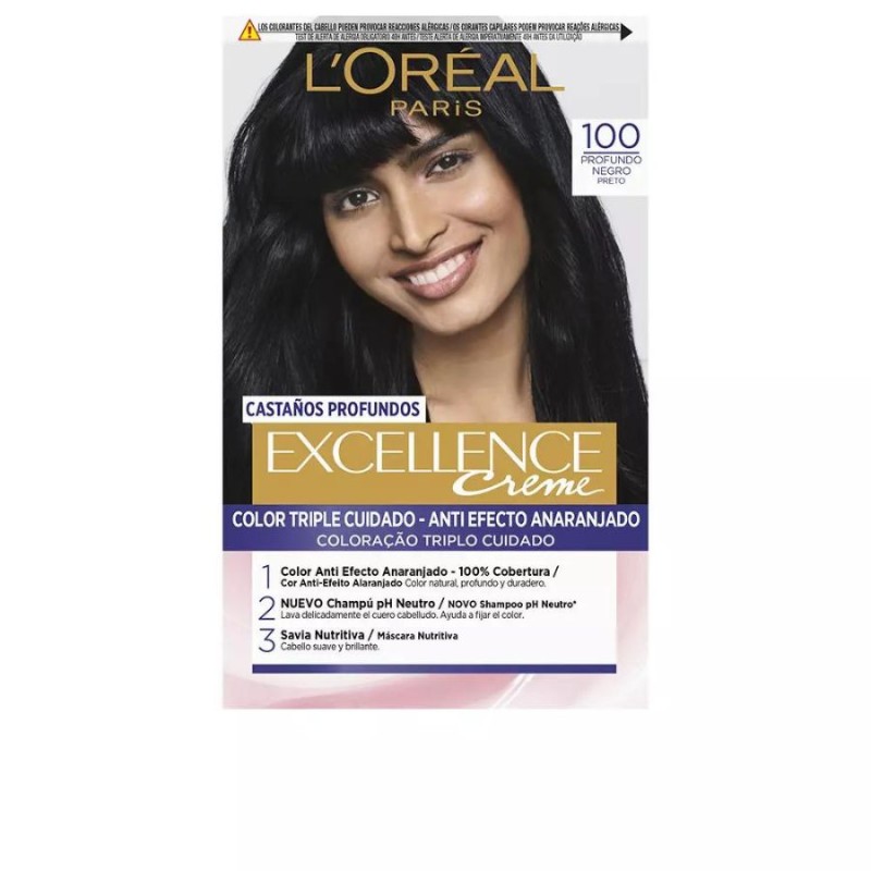 L'Oreal Tinte EXCELLENCE BRUNETTE 100 true black 192 ml