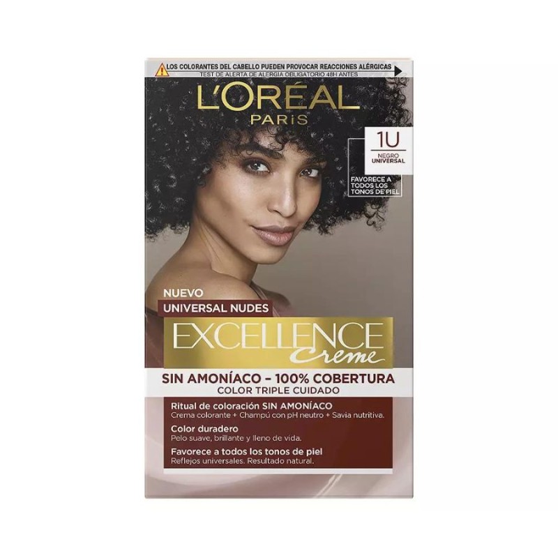 L'Oreal Tinte EXCELLENCE creme universal nudes 1U Negro