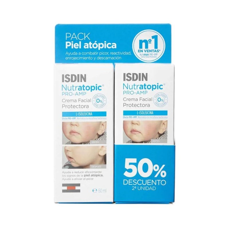 Isdin NUTRATOPIC PRO-AMP crema facial duo 2 x 50 ml