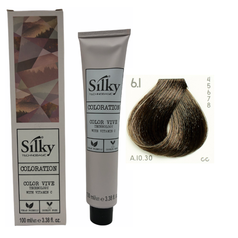 Silky Tinte de Pelo n 6-1 Rubio Oscuro Ceniza 100 ml