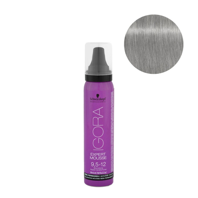 SCHWARZKOPF IGORA EXPERT MOUSSE 9,5-12 Moonstone Pastel Ceniza Humo 100 ml